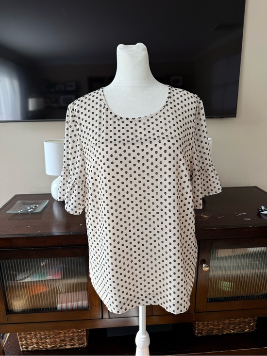 J. Crew Tops - NWT J. Crew Cream Blouse with Black Polka Dots